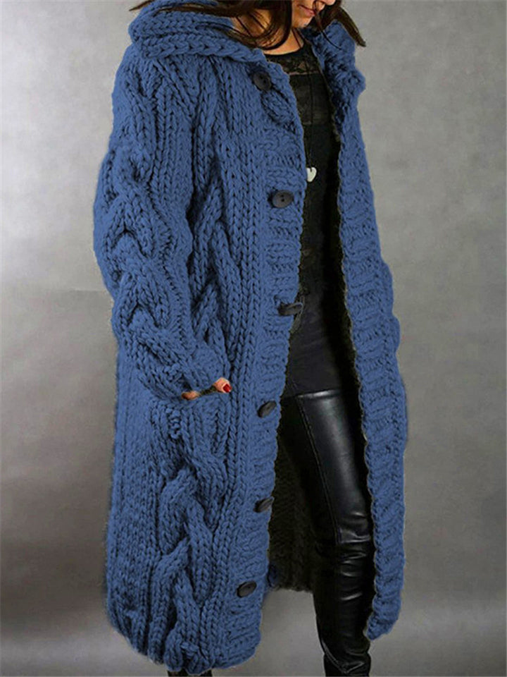 Women's Fashion Warm Cardigan Long Sweater Outerwear