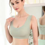 Plus Size Wireless Butterfly Back Seamless Wide Straps Yoga Bra