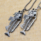 Cool Fishbone Pendant Necklace