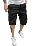 Men's Relaxed Drawstring Cotton Blend Summer Cargo Shorts