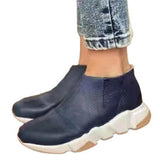 Women's Fashion Casual Side Zipper Non-Slip PU Ankle Boots