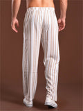 Men's Comfortable Extra Loose Vertical Stripe Sleep Trousers