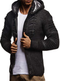 Stylish Casual Button Knitted Hooded Sweater