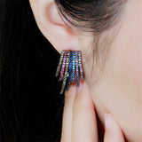 Irregular Vintage Hollow Out Personality Zircon Earrings
