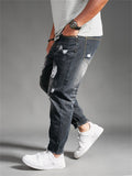Fashion Street Style Ripped Washed Effect Oversized Harem Pants Denim Jeans