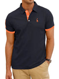 Men's Casual Slim Fit Short Sleeve Polo Shirt