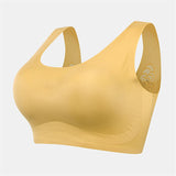 Plus Size Wireless Butterfly Back Seamless Wide Straps Yoga Bra