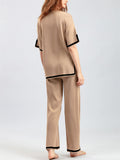 Women's Comfortable Temperament Knitted 2-piece Loungewear Sets