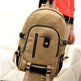 Unisex Multi-Pocket Spacious Interior Canvas Traveling Top-Handled Backpack