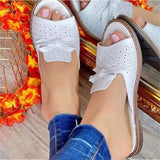 New Casual Butterfly-knot Decorated Slingback Slippers