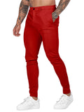 Casual Slim Solid Color Straight Leg Pants