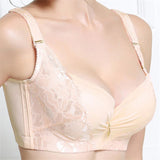 Women's Underwire Adjusted Straps Cotton Lining Comfy Bras - Rose