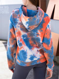 Stylish Plus Size Ladies Tie Dye Cotton Hoodies