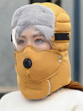 Winter Outdoor Waterproof Warm Trapper Hat with Mask and Glasses