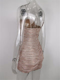 Stylish Casual Shiny Design Sexy Slim Mini Slip Dress