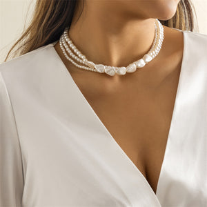 Stylish Knitting All Match Artificial Pearls Beads Necklace