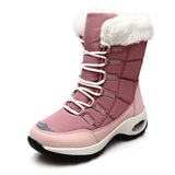 Winter Casual Fashion Thermal Windproof Mid-Calf Snow Boots For Women