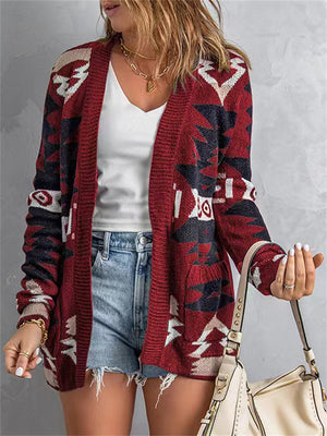 Street Style Halloween Extra Loose Knitted Cardigan Sweater for Autumn Winter