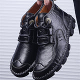 Winter Stylish Leisure Cowhide Lace Up Comfy Shoes For Men