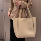 On-Trendy Large Capacity Ultra-Soft Material Slip Pocket Shoulder Bag Tote Bag