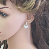 Women's Cute Heart Shaped Zirconia Earrings