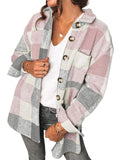 Stylish Loose Button Up Plaid Casual Comfy Shacket