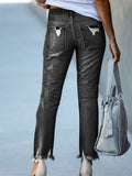New Ankle-Length Ripped Slim Fit High Waist Stretch Jeans