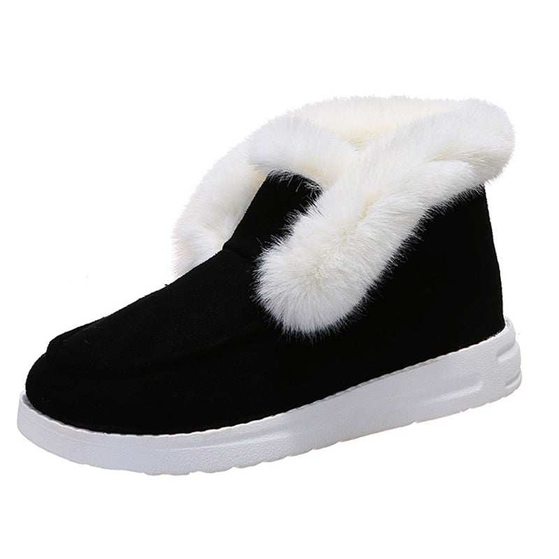 Daily Casual Rubber Outsole Women Warm Plush Loafers