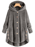Winter Hooded Fleece Plus Size Extra Loose Women Coat