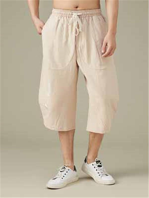 Men's Comfy Loose Cropped Linen Pants