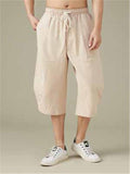 Men's Comfy Loose Cropped Linen Pants