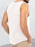 Casual Solid Color Vests Loose Sleeveless Sweaters