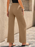 Women's Elastic Waist Stretch Wide Leg Pants