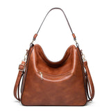 Elegant Classic Large Capacity Soft Leather Tote Bag Shoulder Bag