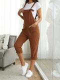 Youthful Literary Linen Cotton Slim Jumpsuits for Lady