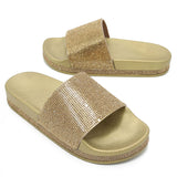 Women's Fashion Casual Shining Slip-on Open Toe Slippers