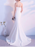 Strapless Off the Shoulder Evening Gown Dress for Women