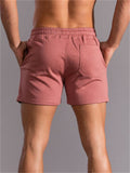 Men's Summer Super Soft Fitness Loose Elastic Waist Cotton Shorts