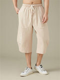 Men's Breathable Plus Size Loose Cropped Trousers