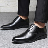 British Style Lace Up Cozy Men's Dress Shoes for Wedding