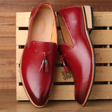Pointed Toe Solid Color PU Leather Shoes