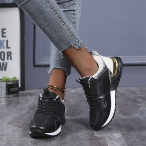 Leisure Wear-resisting Patchwork Mesh Running Loafers For Women