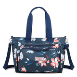 Beautiful Floral Print Nylon Waterproof Casual Lady Travel Shoulder Bag