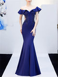 Elegant Off Shoulder Applique Sweetheart Neckline Dress for Formal Party