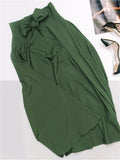 Fashion Elegant Bowknot Pleated A-Line Skirt