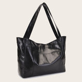 Women's New Solid Burnished Leather Pockets Handbags