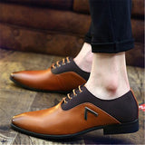 Business Casual Simple Style Patchwork Non-Slip Dress Shoes Work Shoes For Men
