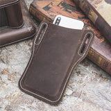 Men's Vintage Leather Waist Holster Phone Bag