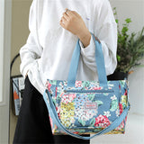 Beautiful Floral Print Nylon Waterproof Casual Lady Travel Shoulder Bag