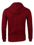 Casual Fashion Pocket Sports Zipper Drawstring Hooded Sweatshirt